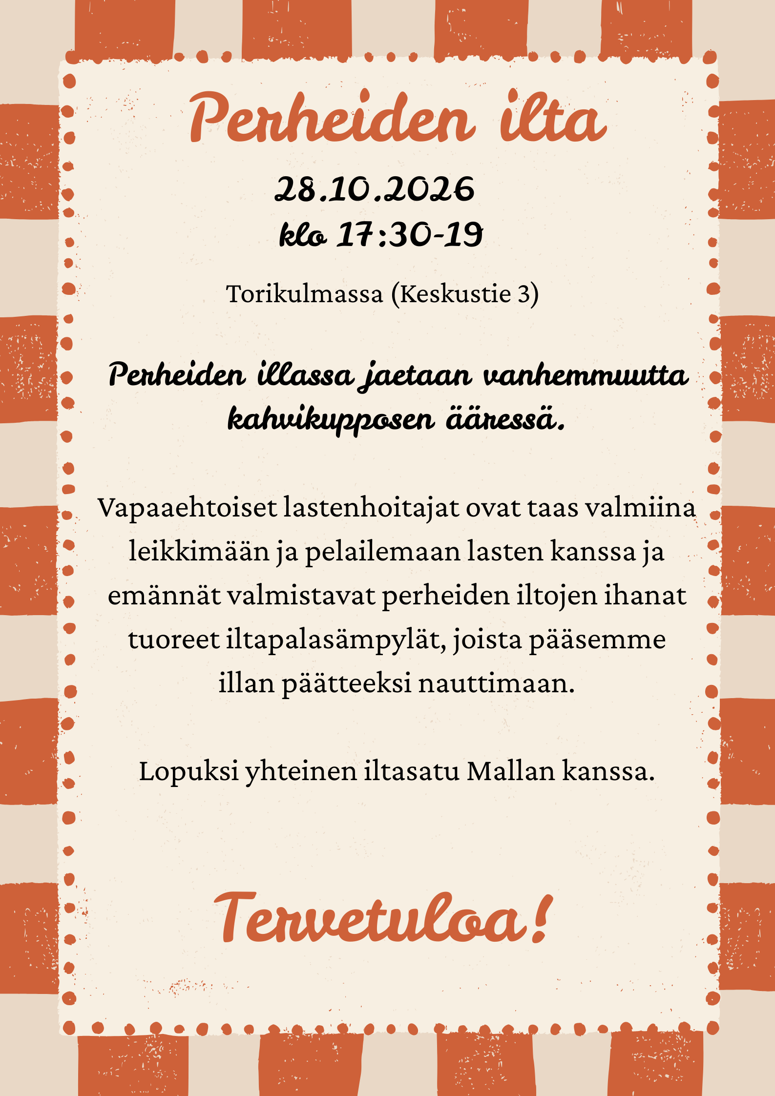Perheiden illan mainos