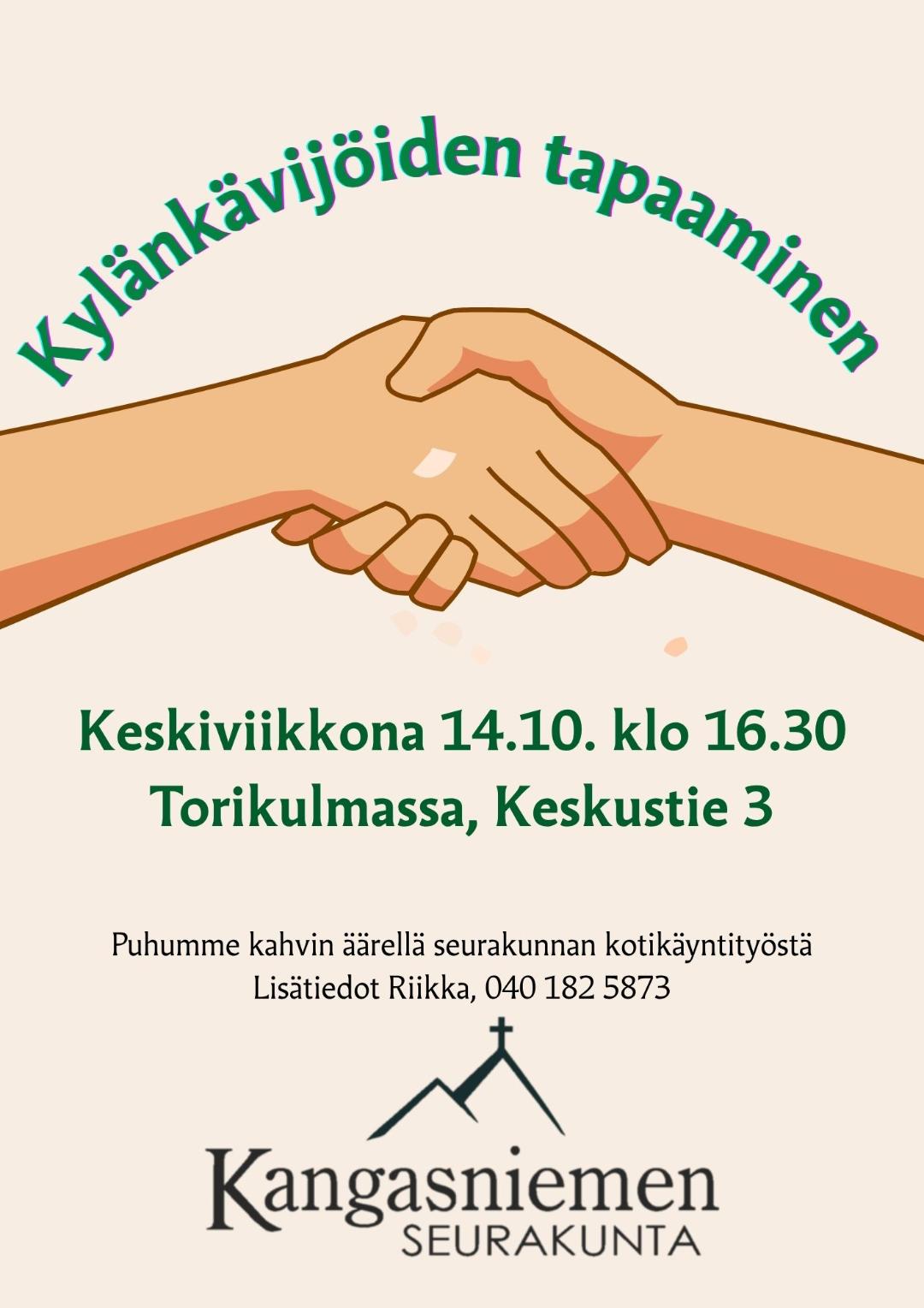 Mainos Kylänkävijöiden tapaamisesta